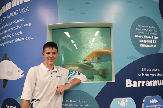 Aquaculture Gladstone fish hatchery welcomes first school based trainee